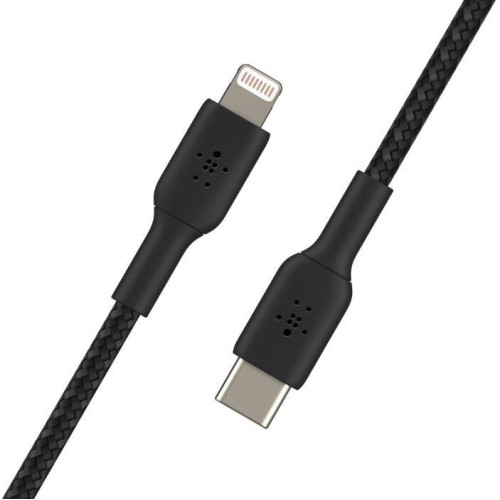 Kabel Braided USB-C Lightning 1m czarny-1135406