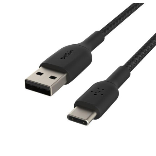 Kabel Braided USB-C USB-A 15cm czarny-1135421