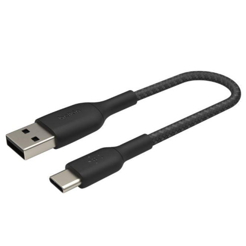 Kabel Braided USB-C USB-A 15cm czarny-1135422