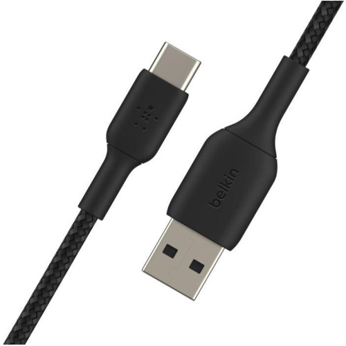 Kabel Braided USB-C USB-A 3m czarny-1135448