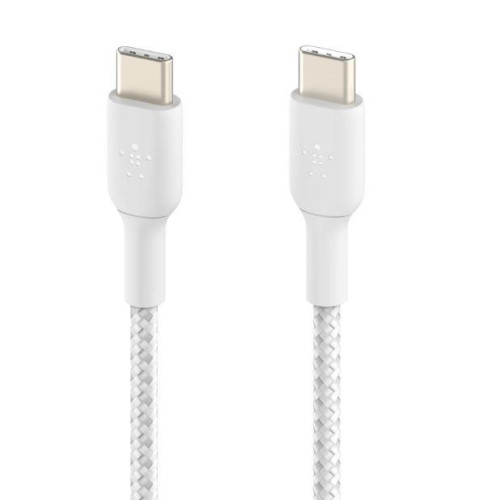 Kabel Braided USB-C USB-C 1m biały-1135462