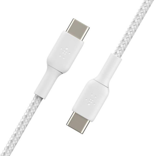 Kabel Braided USB-C USB-C 1m biały-1135463