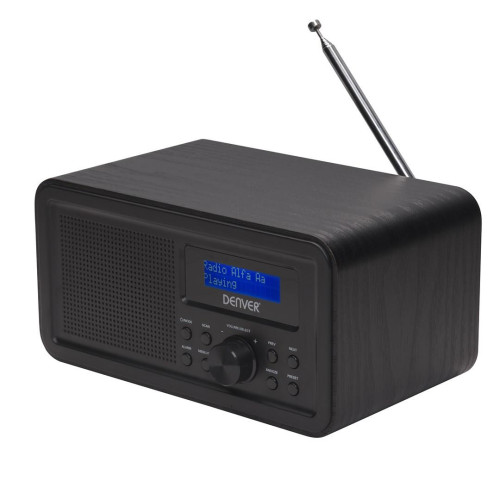 Radio DAB+/FM Denver DAB-30 z drewnianą obudową czarne-11358779