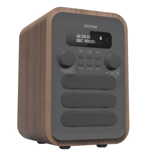 Denver DAB-48GREY radio Osobisty Cyfrowy Szary, Drewno-11358781