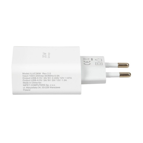 ŁADOWARKA SIECIOWA I-BOX C-36 PD20W USB-C + USB-A-11439125