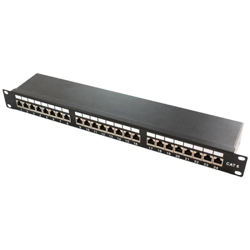 Patchpanel CAT6 19' 24- porty, STP Czarny -1144131