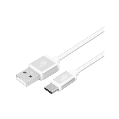 Kabel USB-USB C 2m srebrny sznurek-1144198