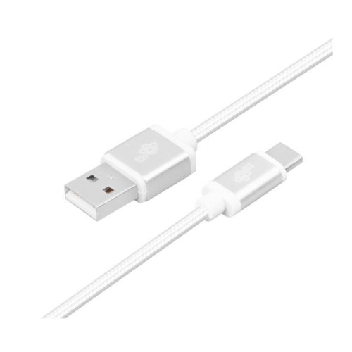Kabel USB-USB C 2m srebrny sznurek-1144199
