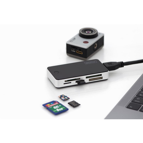 Czytnik kart 5-portowy USB 3.0 SuperSpeed(ALL-IN-ONE) czarno-srebrny-11442006