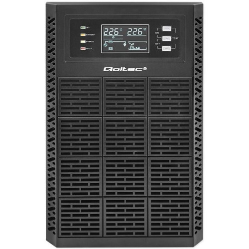QOLTEC ZASILACZ AWARYJNY UPS 3KVA | 3000W | POWER FACTOR 1.0 | LCD | EPO | USB | ON-LINE-11456166