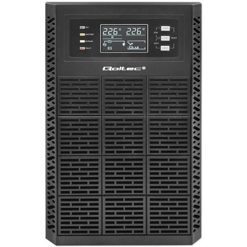 QOLTEC ZASILACZ AWARYJNY UPS 3KVA | 3000W | POWER FACTOR 1.0 | LCD | EPO | USB | ON-LINE-11456166