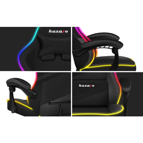 Fotel gamingowy Huzaro Force 4.4 RGB Black-11489085