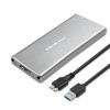 QOLTEC OBUDOWA NA DYSK M.2 SSD | SATA | NGFF | USB 3.0 | SUPER SPEED 5GB/S | 2TB | SREBRNY-11516714