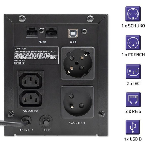 QOLTEC ZASILACZ AWARYJNY UPS LINE INTERACTIVE MONOLITH | 2000VA | 1200W-11509883