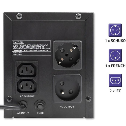 QOLTEC ZASILACZ AWARYJNY UPS LINE INTERACTIVE MONOLITH | 1200VA | 720W-11509895