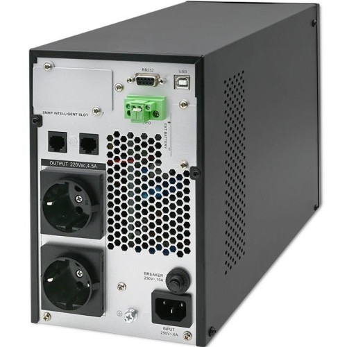 QOLTEC ZASILACZ AWARYJNY UPS 1KVA | 1000W | POWER FACTOR 1.0 | LCD | EPO | USB | ON-LINE-11562396