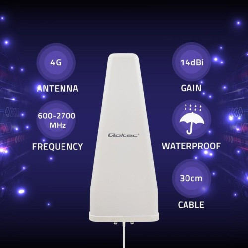 QOLTEC ANTENA 4G LTE DUAL | 14DBI | DOOKÓLNA | ZEWNĘTRZNA-11622555