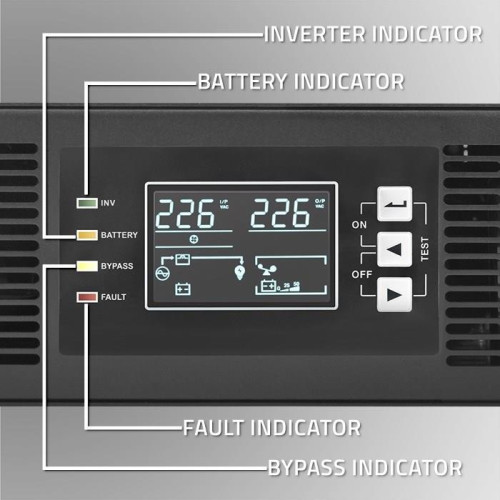 QOLTEC ZASILACZ AWARYJNY UPS DO RACK 1KVA | 1000W | POWER FACTOR 1.0 | LCD | EPO | USB | ON-LINE-11640379