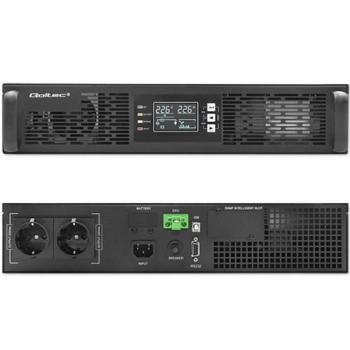 QOLTEC ZASILACZ AWARYJNY UPS DO RACK 1KVA | 1000W | POWER FACTOR 1.0 | LCD | EPO | USB | ON-LINE-11640381
