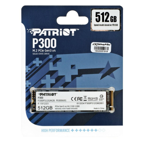 SSD Patriot P300 M.2 PCI-Ex4 NVMe 512GB 1,7GB/s-1167516