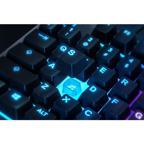 SteelSeries Apex 3 Gaming Keyboard, US Layout, Wired, Black SteelSeries Apex 3 Gaming keyboard IP32 water resistant for protection against spills, Customizable 10-zone RGB illumination reacts to games and Discord, Whisper quiet gaming switches last-11700