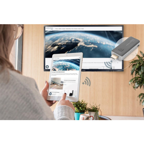 Przedłużacz/Extender HDMI prezentacyjny, bezprzewodowy 50m 1080p 60Hz 5GHz (zestaw)-11704263