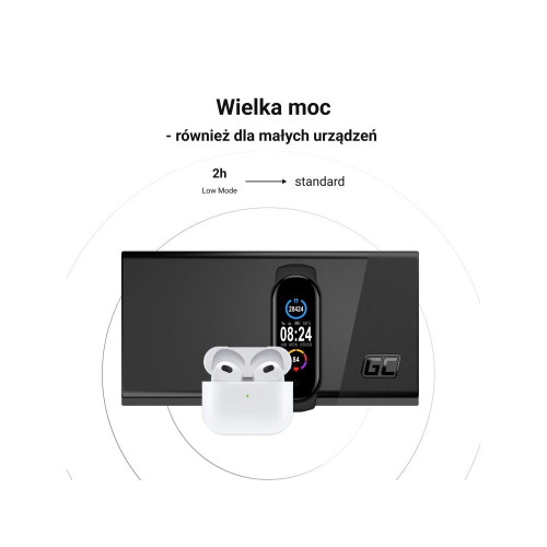 GREEN CELL POWERBANK POWERPLAY 20S BIAŁY 20000MAH 22,5W 3X USB-C PD 1X USB-A-11704399