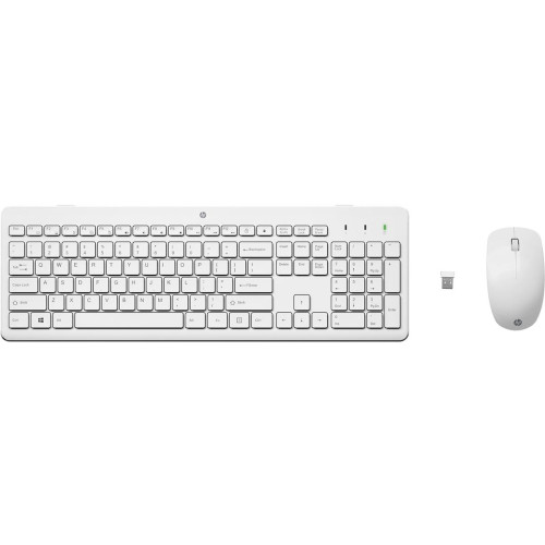 Zestaw klawiatura + mysz HP 230 Wireless Mouse and Keyboard Combo bezprzewodowe białe 3L1F0AA-11789067