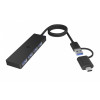 Hub IB-HUB1424-C3 4-Port USB Typ-A, złącze Typ-C/A-11829814