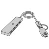 Hub IB-HUB1424-C3 4-Port USB Typ-A, złącze Typ-C/A-11829815