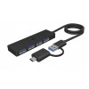 Hub IB-HUB1424-C3 4-Port USB Typ-A, złącze Typ-C/A-11829820