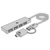Hub IB-HUB1424-C3 4-Port USB Typ-A, złącze Typ-C/A-11829821