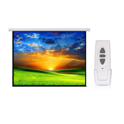 Ekran projekcyjny elektryczny MC-562 167 cali 1:1 300x300cm Sterowanie ścienne z pilota-599462