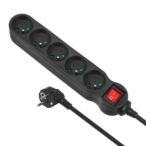 Listwa zasilająca 5g 5m MCE185 2300W czarna-703482