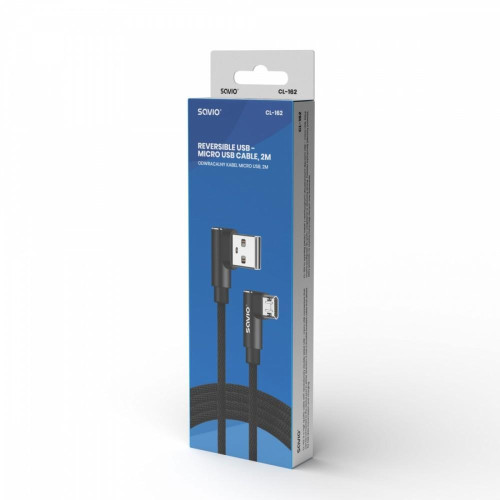 Kabel z dwustronnym złączem USB Micro USB - USB A 1m, CL-161-11823172