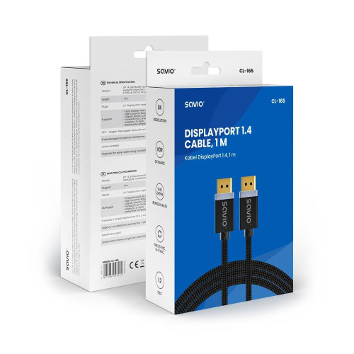 Kabel DisplayPort (M) v1.4, 1m, CL-165-11823312