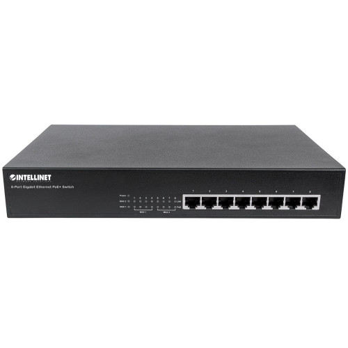 INTELLINET GIGABIT SWITCH 8X 10/100/1000 RJ45 POE+ 140W 19 RACK 560641-1182370