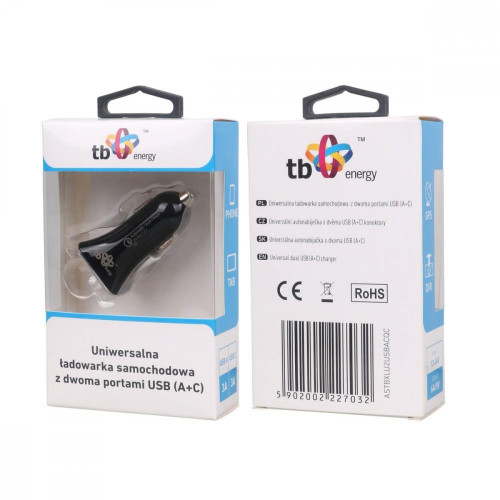 Ładowarka samochodowa uniwersalna USB A+C QC-11824800