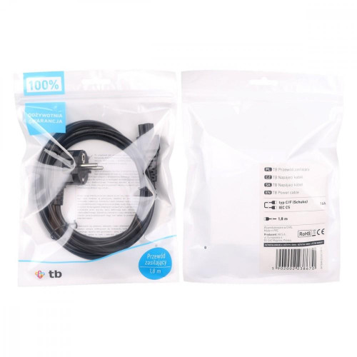 Kabel zasilający 1.8 m IEC C5 VDE-11825349