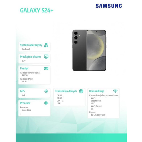 Smartfon GALAXY S24+ 5G 12/512 GB Czarny-11825590