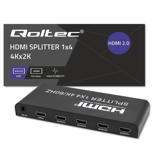 Aktywny rozdzielacz Splitter 4 x HDMI 4K x 2K | 6Gb/s | 60Hz-11827676