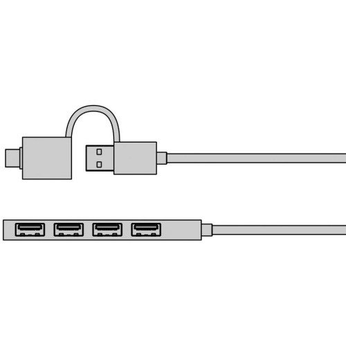 Hub IB-HUB1424-C3 4-Port USB Typ-A, złącze Typ-C/A-11829810