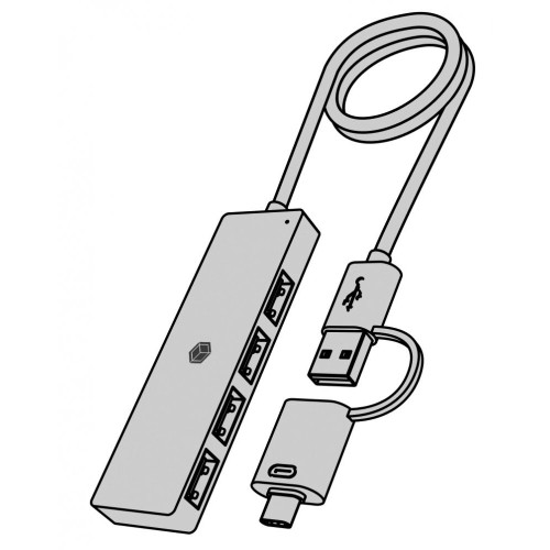 Hub IB-HUB1424-C3 4-Port USB Typ-A, złącze Typ-C/A-11829813