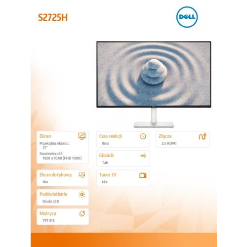 Monitor 27 cali S2725H IPS LED 100Hz Full HD (1920x1080)/16:9/2xHDMI/Speakers/3Y-11831294