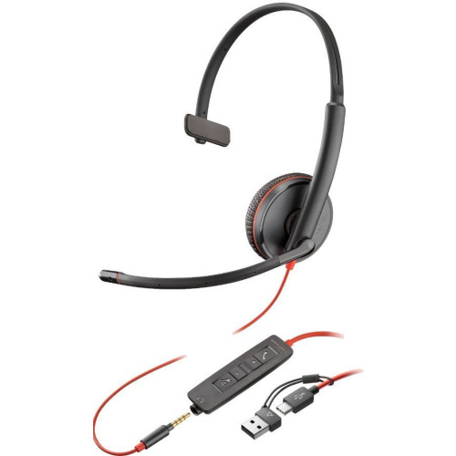 Słuchawki Blackwire 3215 Mono USB-C/A+3,5mm 8X227AA