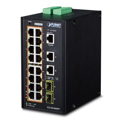 Switch PLANET IGS-20160HPT 16xPoE 2xSFP-1183244