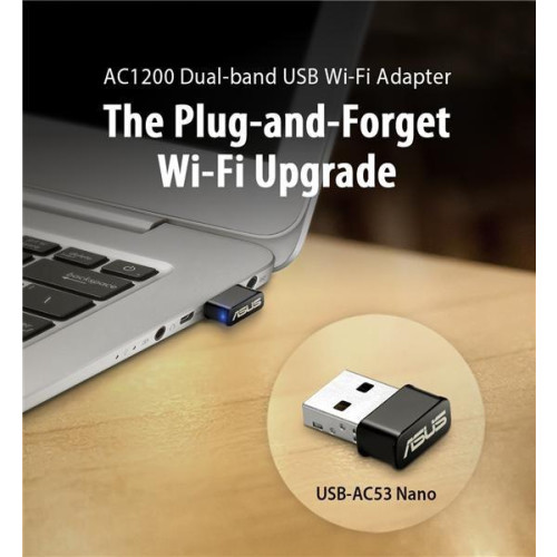 Karta sieciowa ASUS AC1200 USB-AC53 Nano-1187827