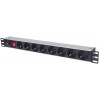 INTELLINET LISTWA ZASILAJĄCA RACK 19 X8 1U SCHUKO 3M BEZPIECZNIK 713986-1190441