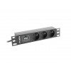 Listwa RACK Lanberg PDU-03E-0200-IEC-BK (3 x Typ E; 10 A; 2m; kolor czarny)-534956