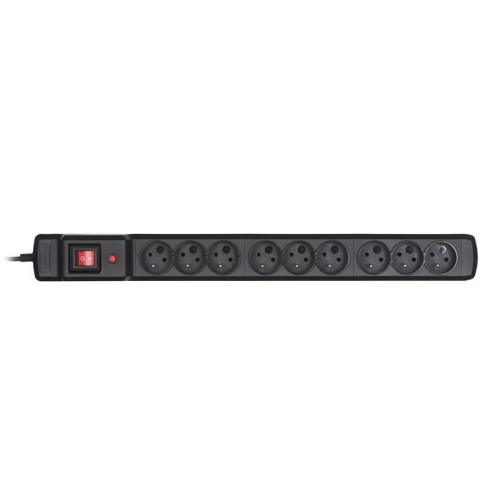 Listwa przeciwprzepięciowa Activejet ACJ Combo 9gn 1,5m (9 x UTE; 10 A; 1,5m; kolor czarny)-534761